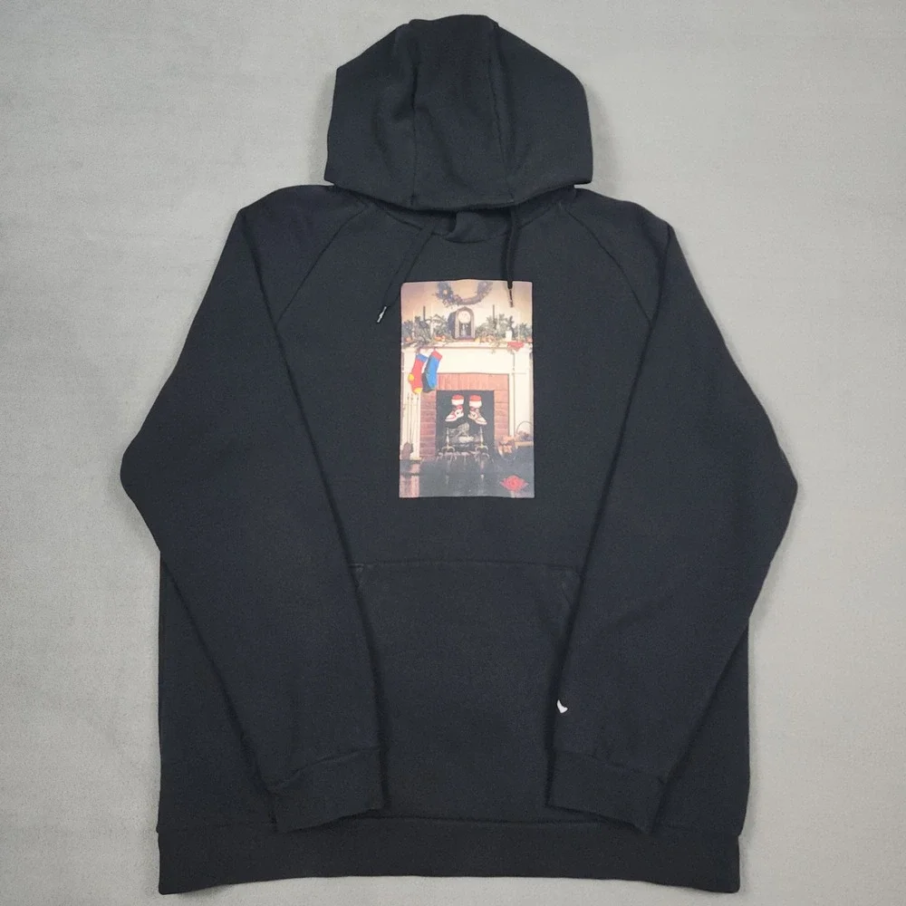 Air Jordan Jumpman Chimney Hoodie Mens M Black Christmas Holiday Sweatshirt